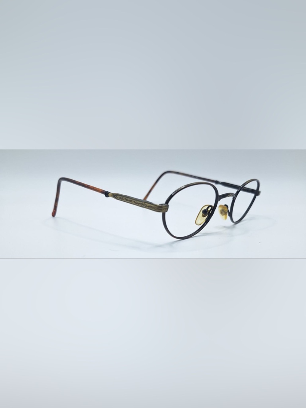 Vintage Parade 1144 Tortoise Gold Antique Oval Metal Sunglasses Frames Only